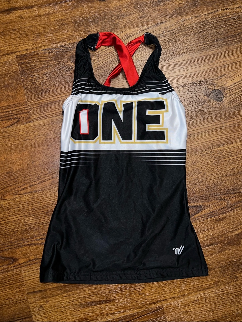 Varsity Spirit Girls Cheer Black & White Athletic One-Piece Dress Size S
